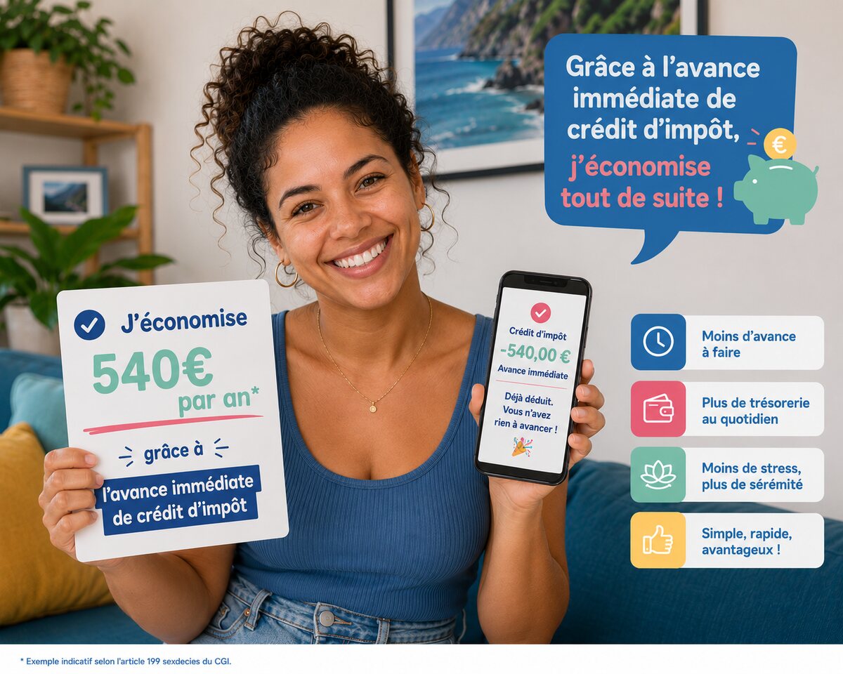 Avance immédiate de crédit d'impôt à La Réunion (974) : tout ce que vous devez savoir
